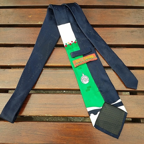 Yule Tie Greetings Ugly Christmas Tie - Picture 3 of 6